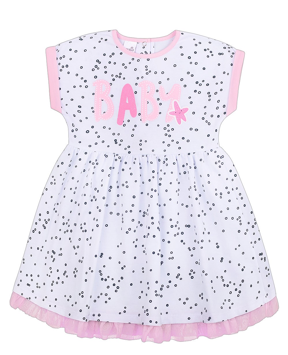 картинка Платье для девочки Crockid КР 5448 пузырики на белом к177 от магазина детских товаров ALiSa
