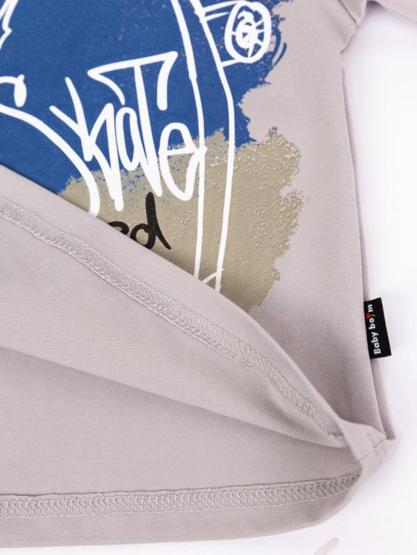 картинка Футболка для мальчика Baby Boom Ф154/7-К Светло-серый Б120 от магазина детских товаров ALiSa