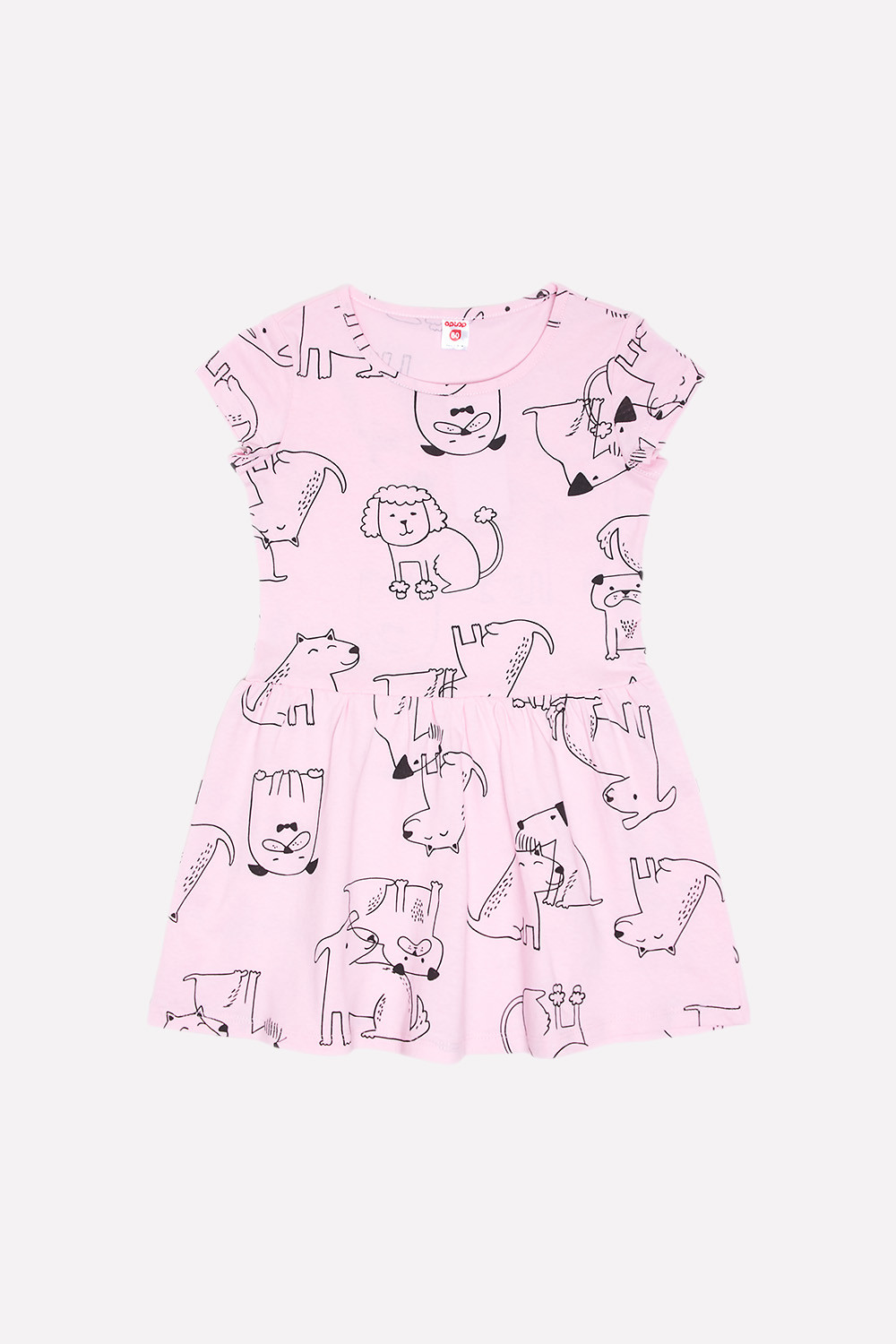 картинка Платье для девочки Crockid К 5598 нежно-розовый, собачки от магазина детских товаров ALiSa