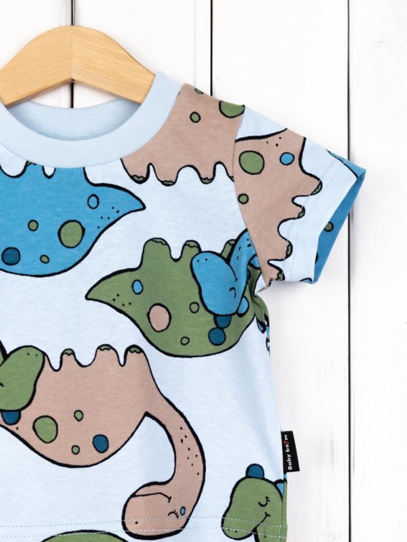 картинка Комплект для мальчика Baby Boom КД506/2-К Дино на голубом + бежевый я736 от магазина детских товаров ALiSa