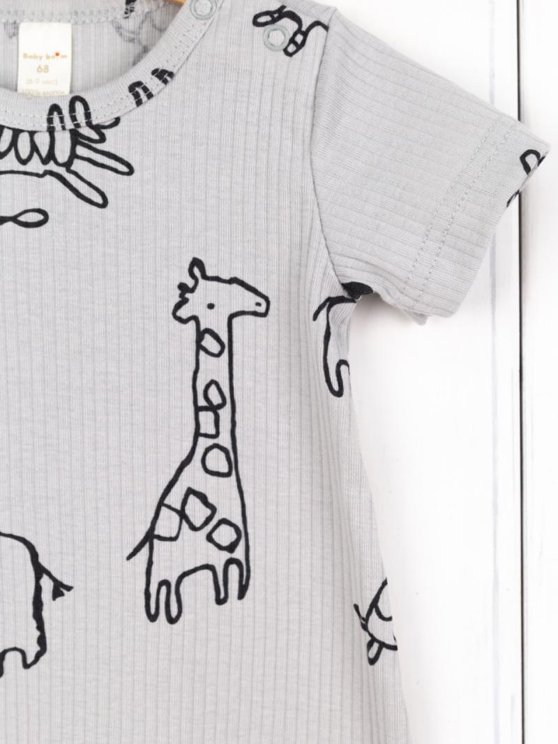 картинка Комбинезон для мальчика Baby Boom К324/7-К Сафари на сером я736 от магазина детских товаров ALiSa