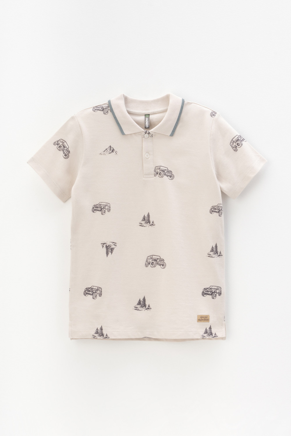 картинка Джемпер поло для мальчика Crockid КР 302232 бежевый к426 от магазина детских товаров ALiSa