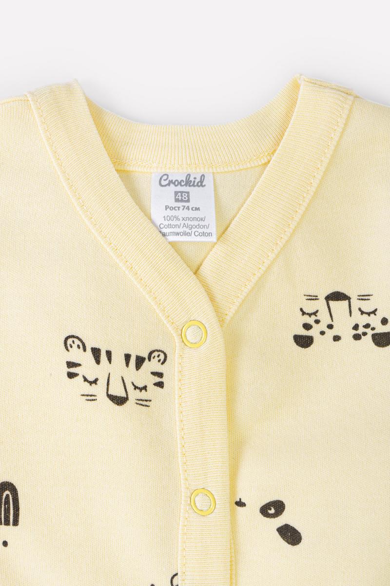 картинка Комбинезон детский Crockid Crockid К 6207 забавные мордочки на светло-желтом я109 от магазина детских товаров ALiSa