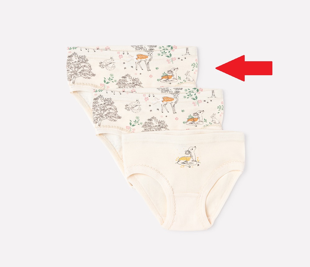 картинка Трусы для девочки Crockid К 1904-3 сливки, олененок (олененок) от магазина детских товаров ALiSa