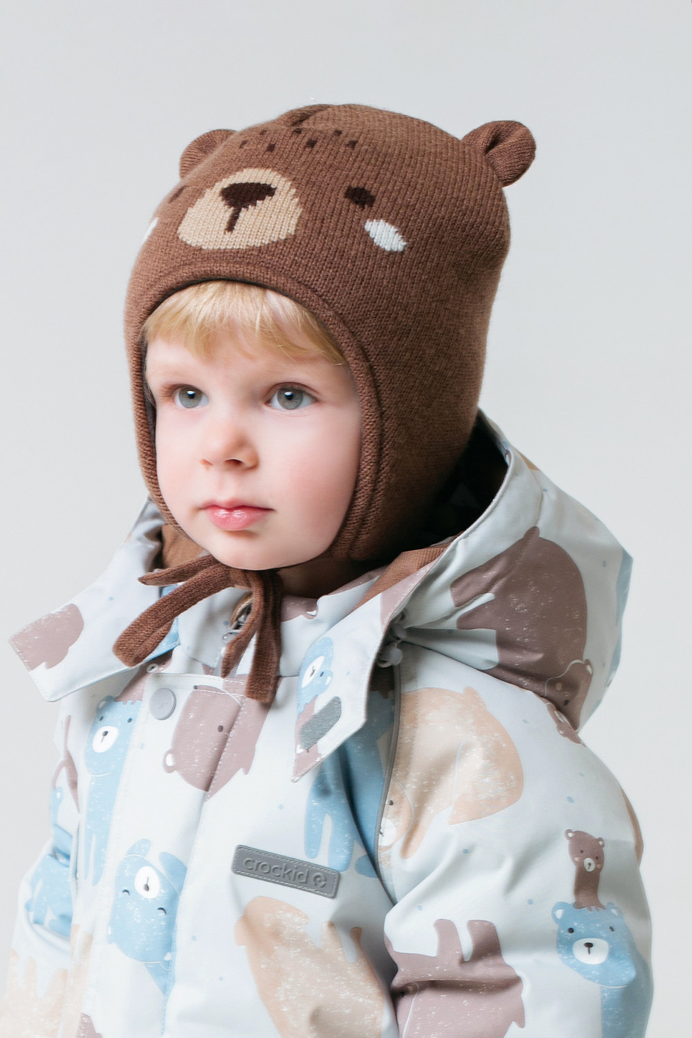 картинка Шапка с утеплителем для мальчика Crockid КВ 20241/ш темно-бежевый от магазина детских товаров ALiSa