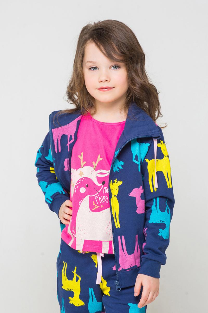 картинка Куртка для девочки Crockid К 300731 ультрамарин, оленята к1238 от магазина детских товаров ALiSa