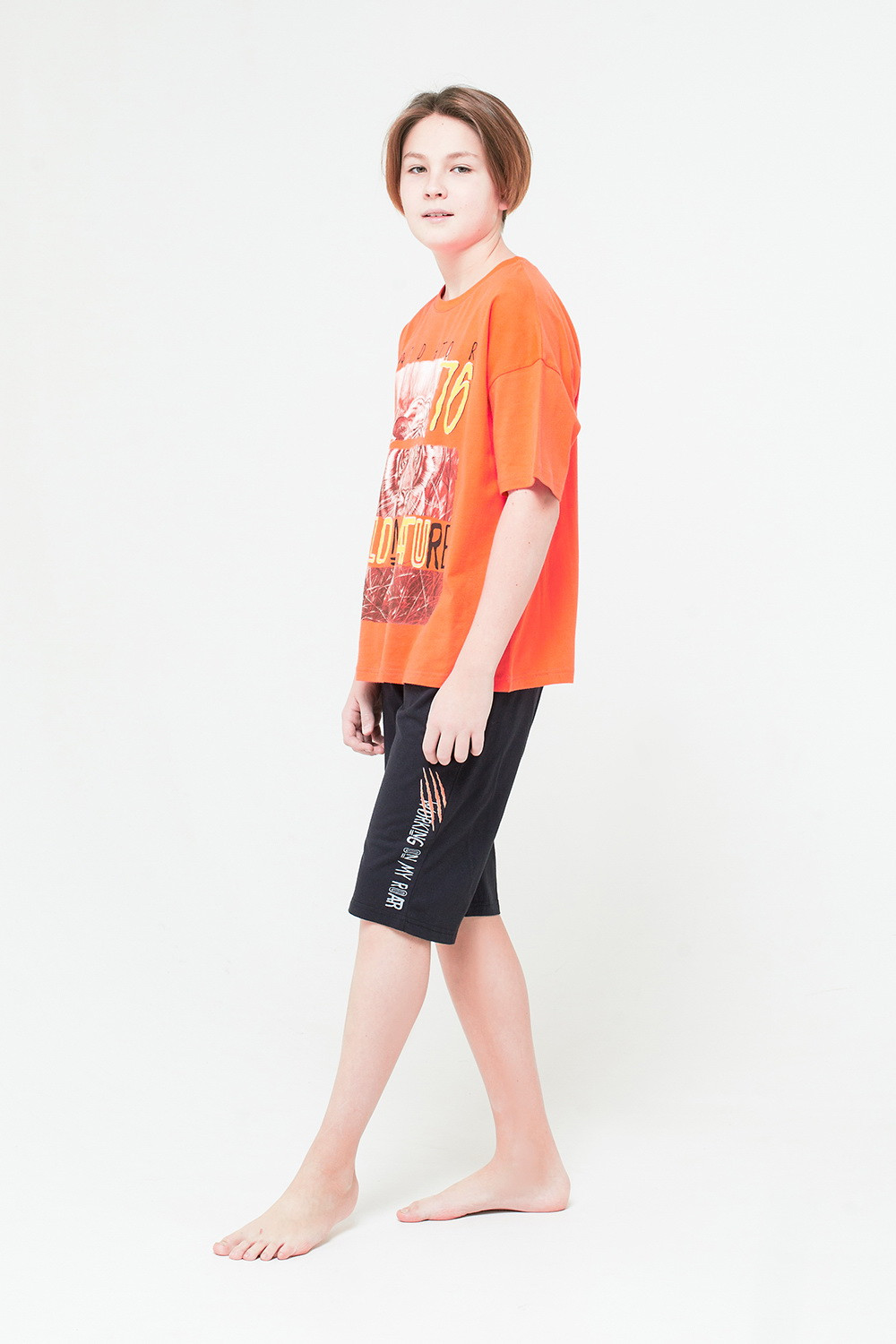 картинка Комплект для мальчика КБ 2683 оранжевый + черный от магазина детских товаров ALiSa