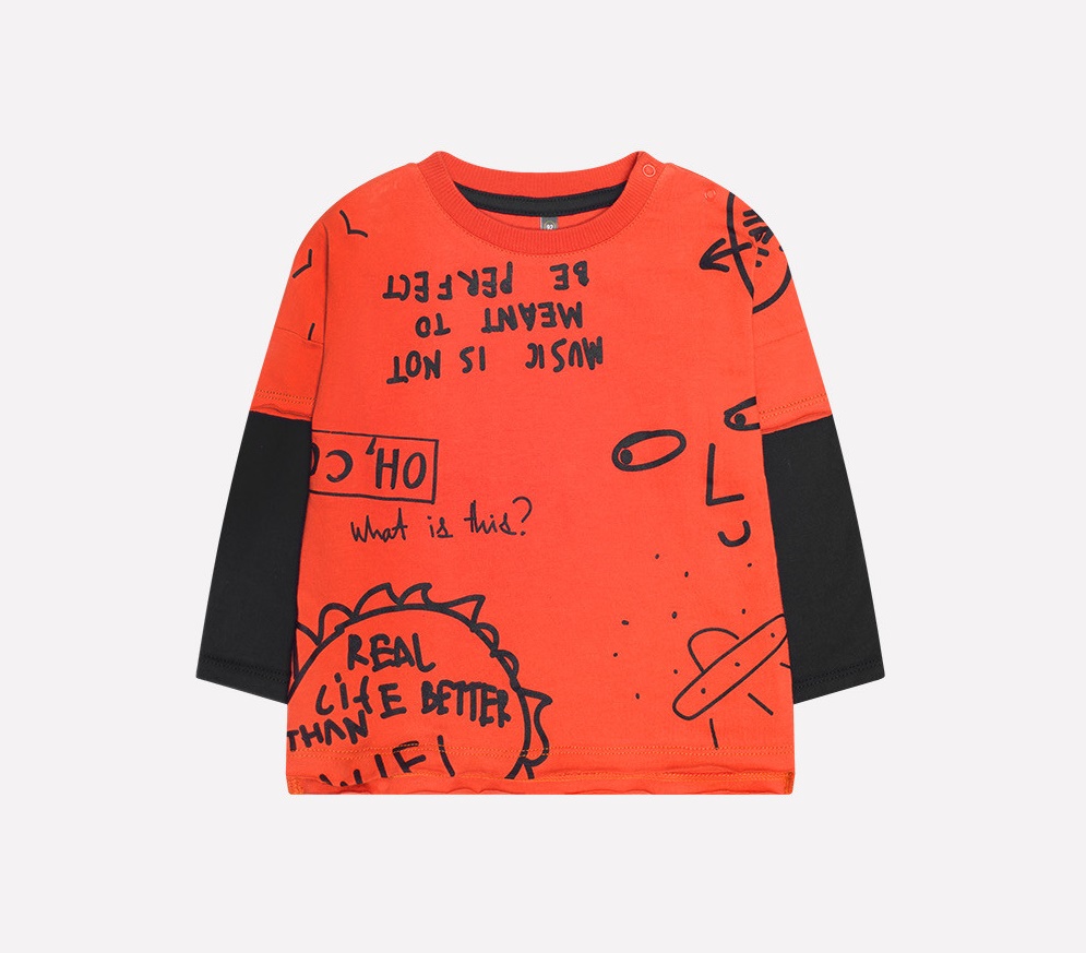 картинка Джемпер для мальчика Crockid КР 300813 кирпично-оранжевый к226 от магазина детских товаров ALiSa