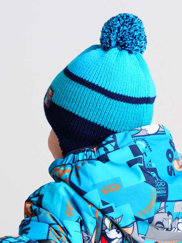 картинка Шапка утепленная для мальчика PL 32319033 Голубой, темно-синий от магазина детских товаров ALiSa