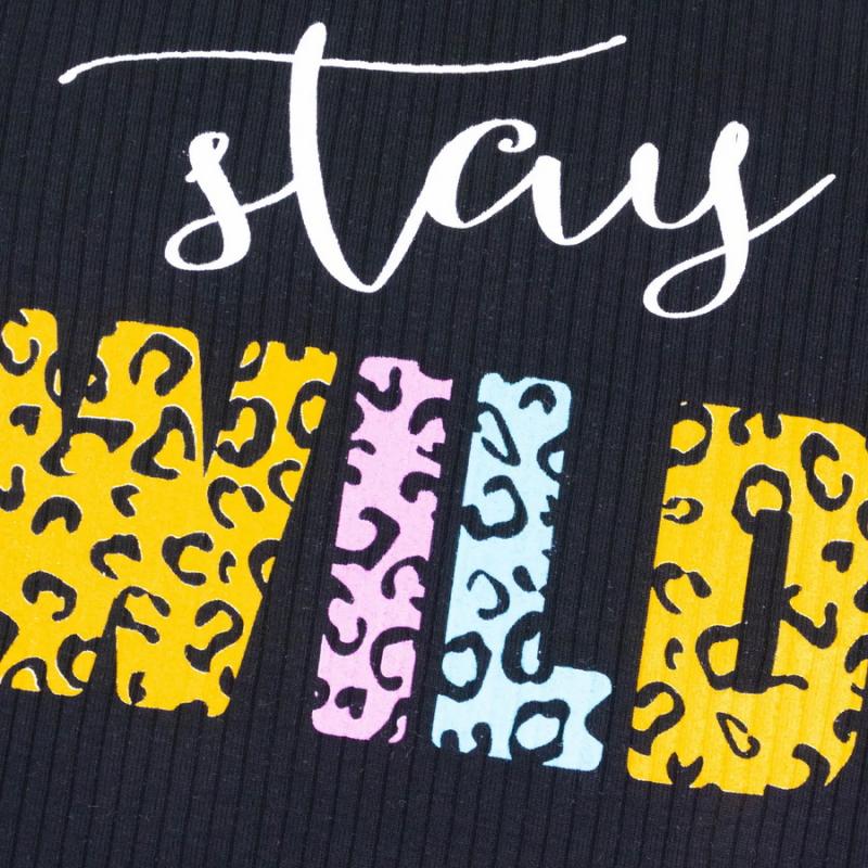 картинка Пижама для девочки YLA 7006700205 Черный WILD от магазина детских товаров ALiSa