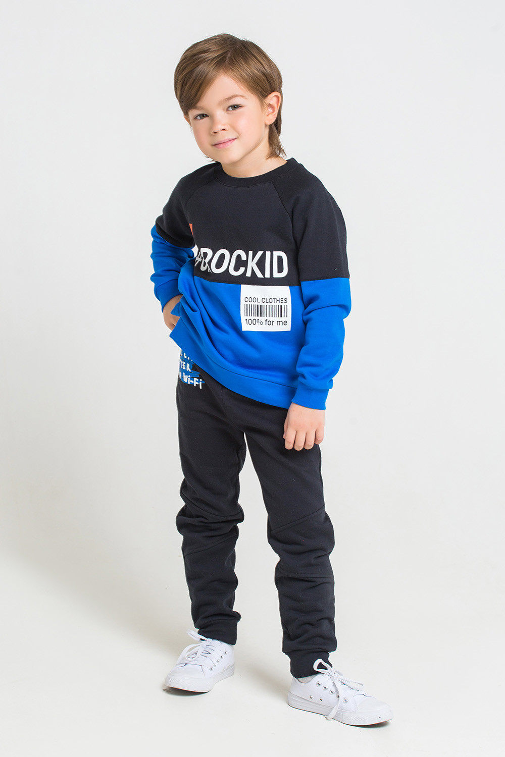 картинка Брюки для мальчика Crockid КР 4757 черный к228 от магазина детских товаров ALiSa