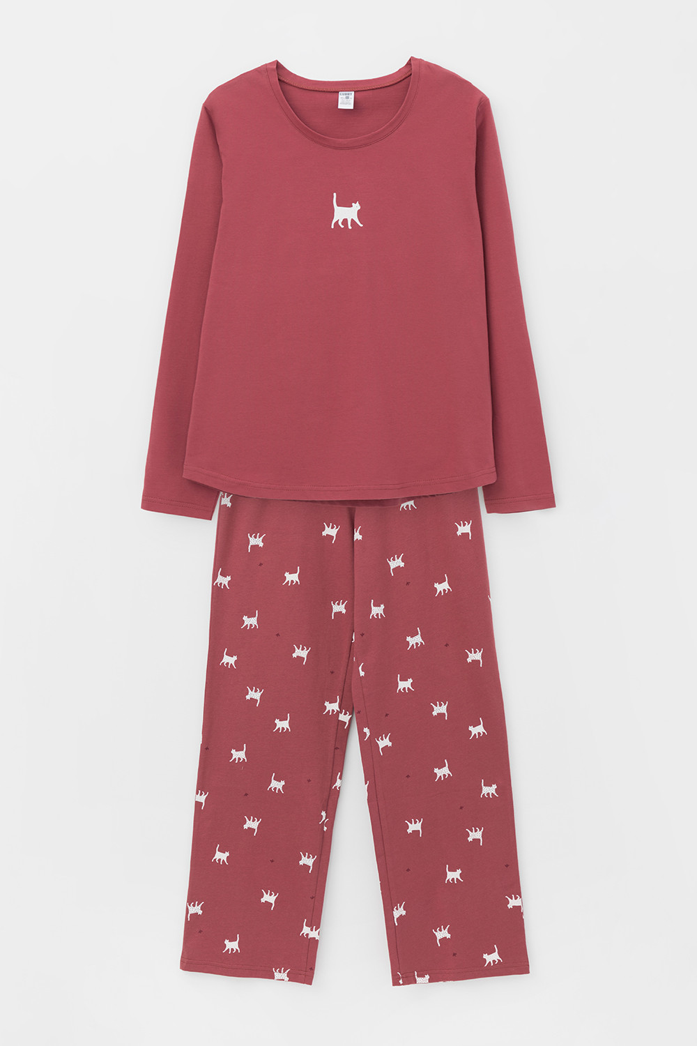 картинка Пижама для девочки Crockid КБ 2820 шоколадный десерт, кошечки от магазина детских товаров ALiSa