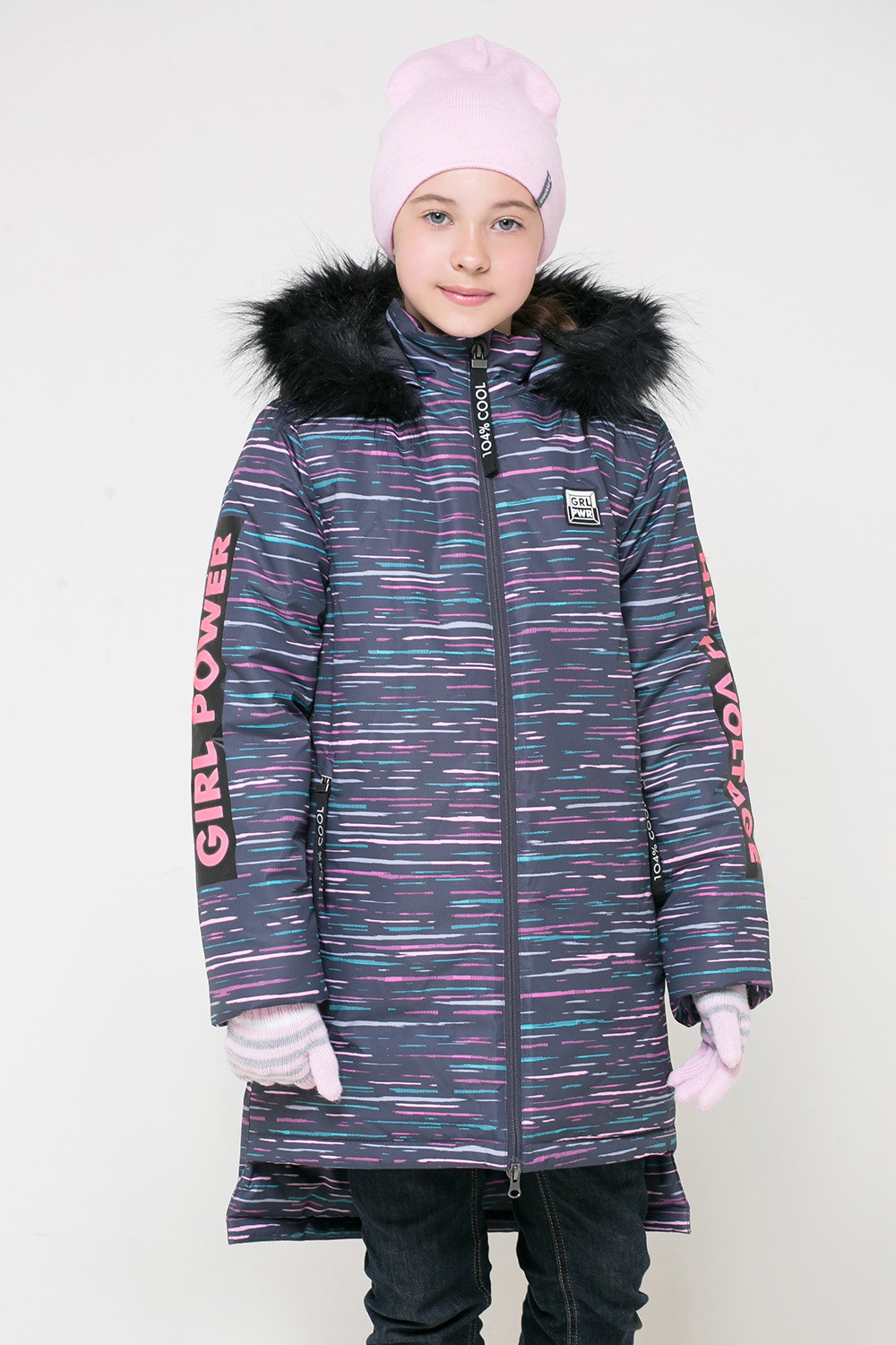 картинка Пальто зимнее для девочки Crockid ВК 38048/н/1 ГР от магазина детских товаров ALiSa