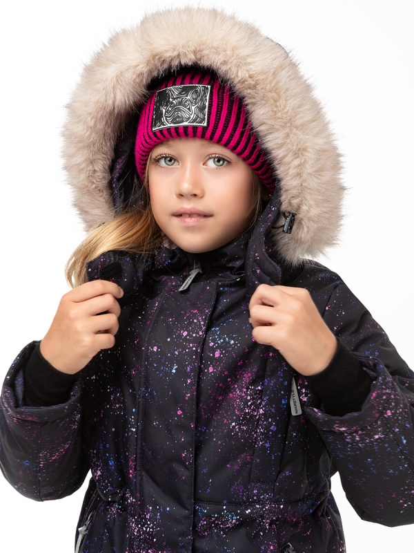 картинка Пальто зимнее для девочки NIKASTYLE 6з1824 Черный фуксия от магазина детских товаров ALiSa