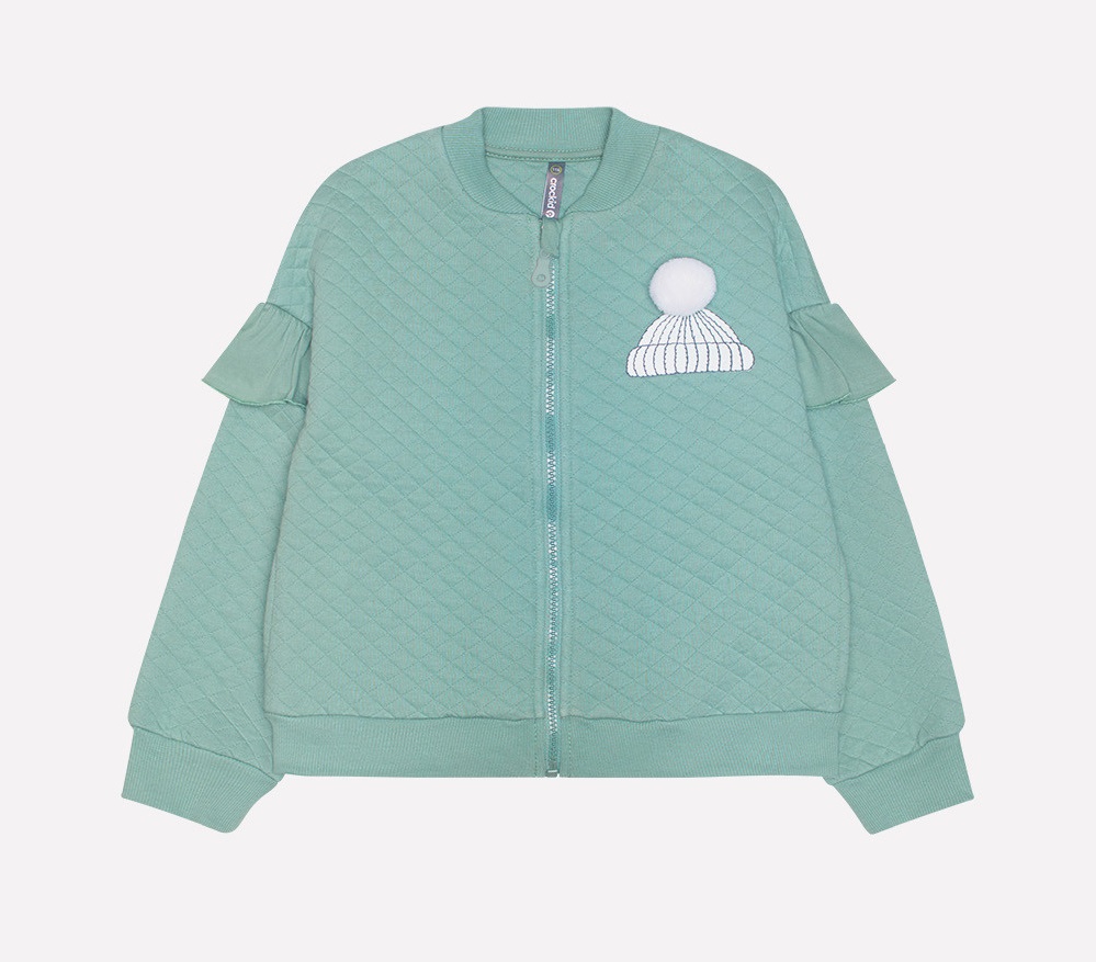 картинка Куртка для девочки Crockid КР 300776 серо-зеленый к219 от магазина детских товаров ALiSa