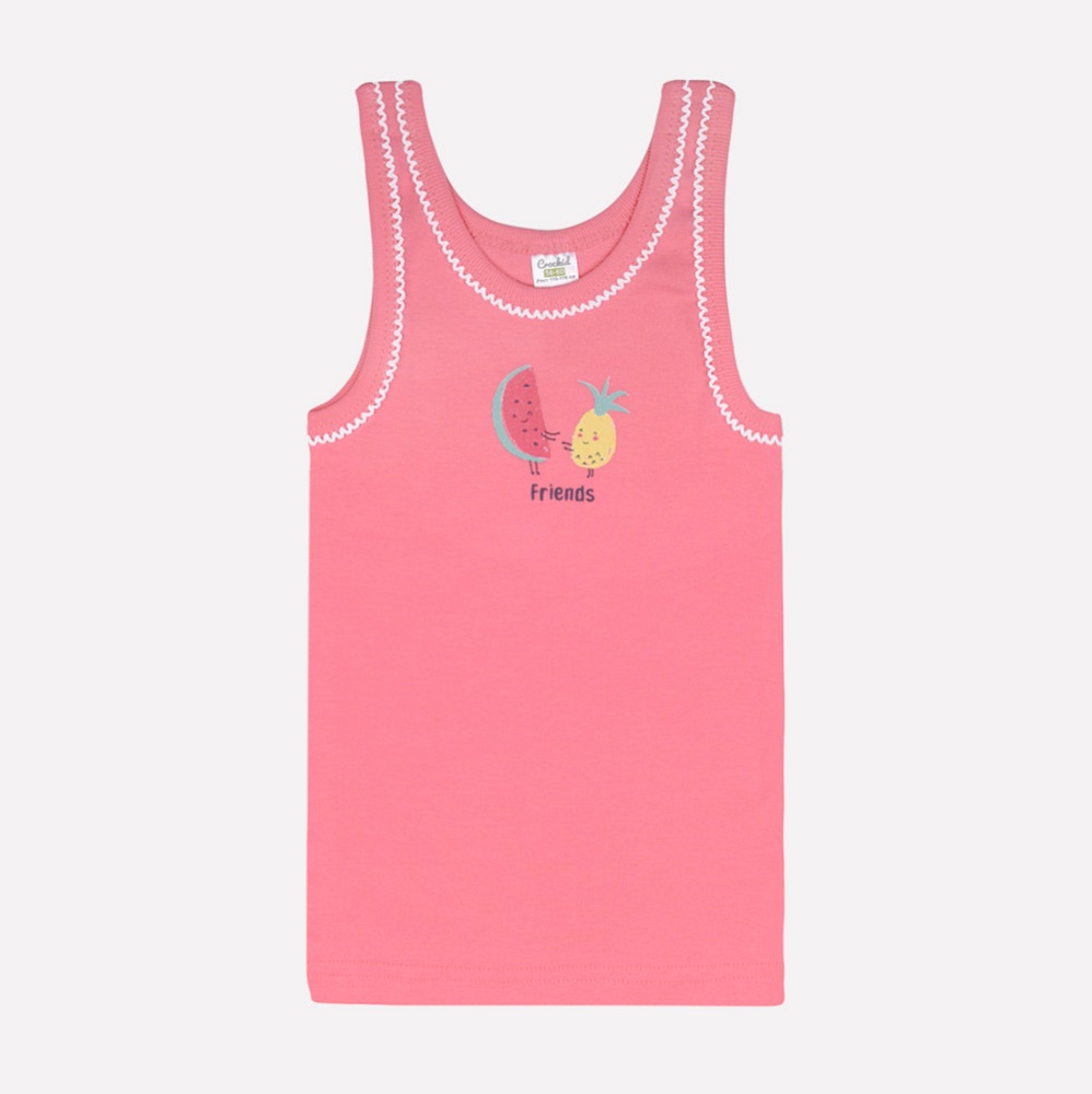 картинка Майка для девочки Crockid К 1066 клубничное суфле (мороженое) от магазина детских товаров ALiSa