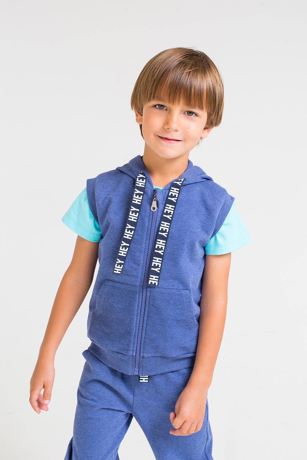 картинка Жилет для мальчика Crockid КР 300895 синий меланж к240 от магазина детских товаров ALiSa