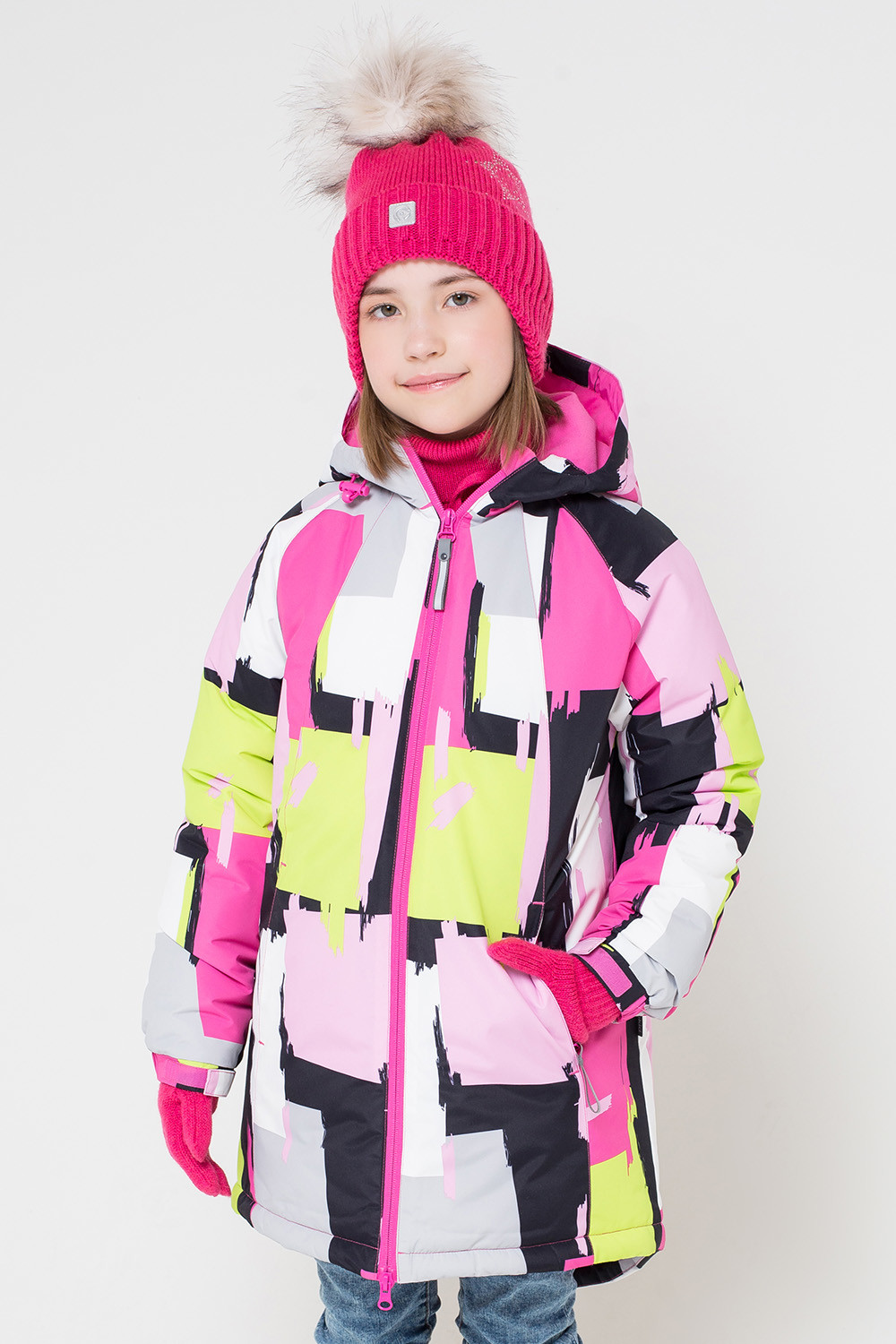картинка Пальто зимнее для девочки Crockid ВК 38038/н/1 ГР от магазина детских товаров ALiSa