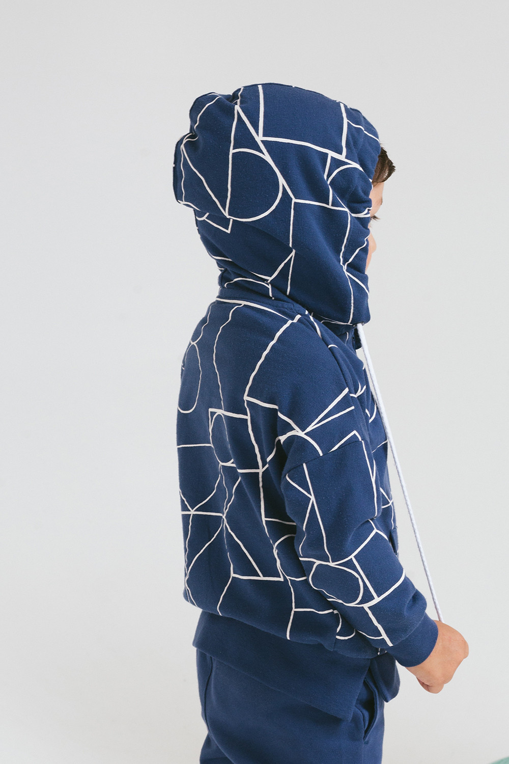 картинка Куртка для мальчика Crockid КР 300914 темно-синий, геометрические фигуры к246 от магазина детских товаров ALiSa