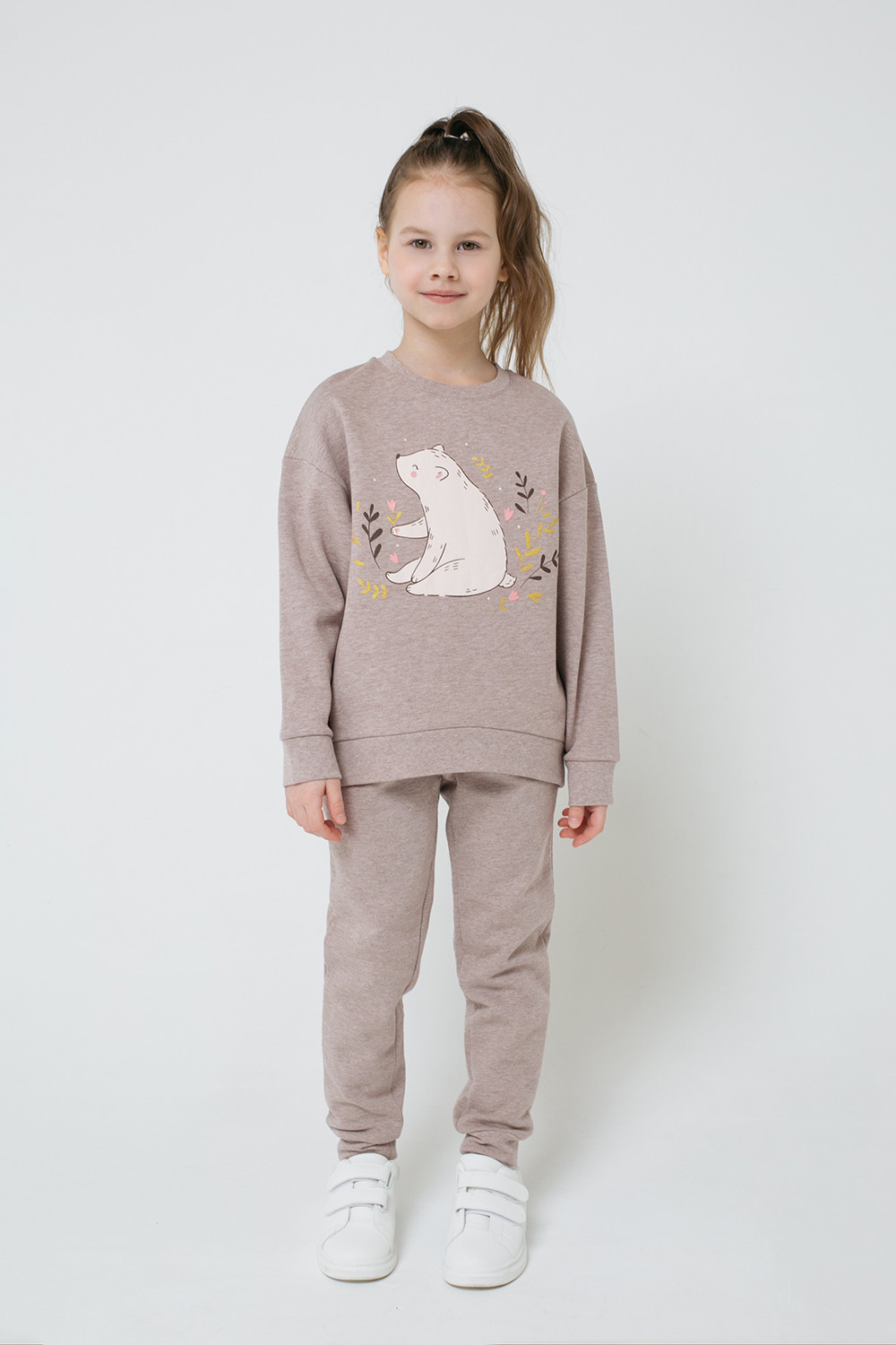 картинка Джемпер для девочки Crockid К 301398 кофейный меланж к1274 от магазина детских товаров ALiSa