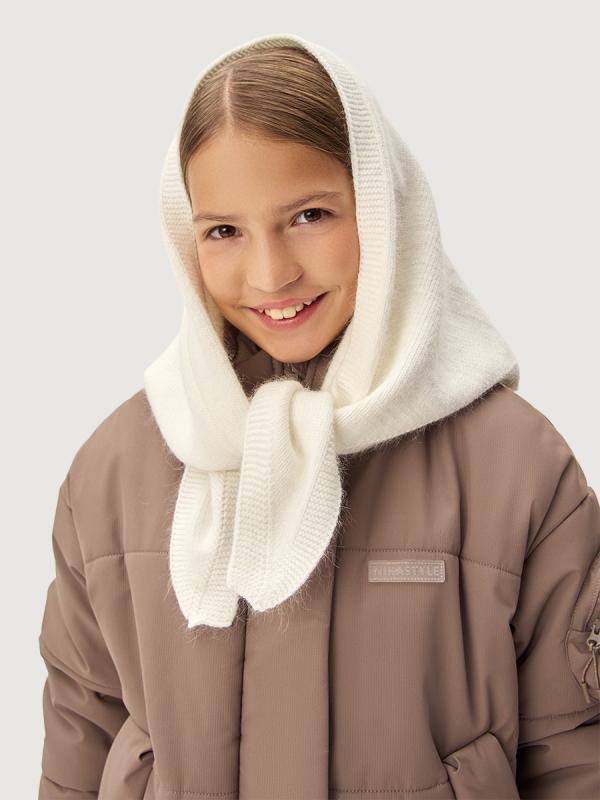 картинка Шарф косынка для девочки NIKASTYLE 17з16625 Молоко от магазина детских товаров ALiSa