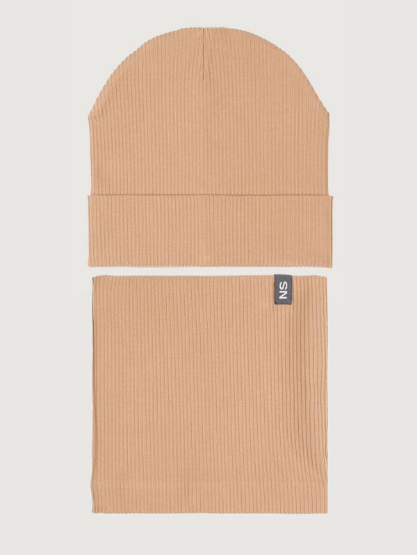 картинка Комплект деми шапка снуд NIKASTYLE 12л12425 Какао от магазина детских товаров ALiSa