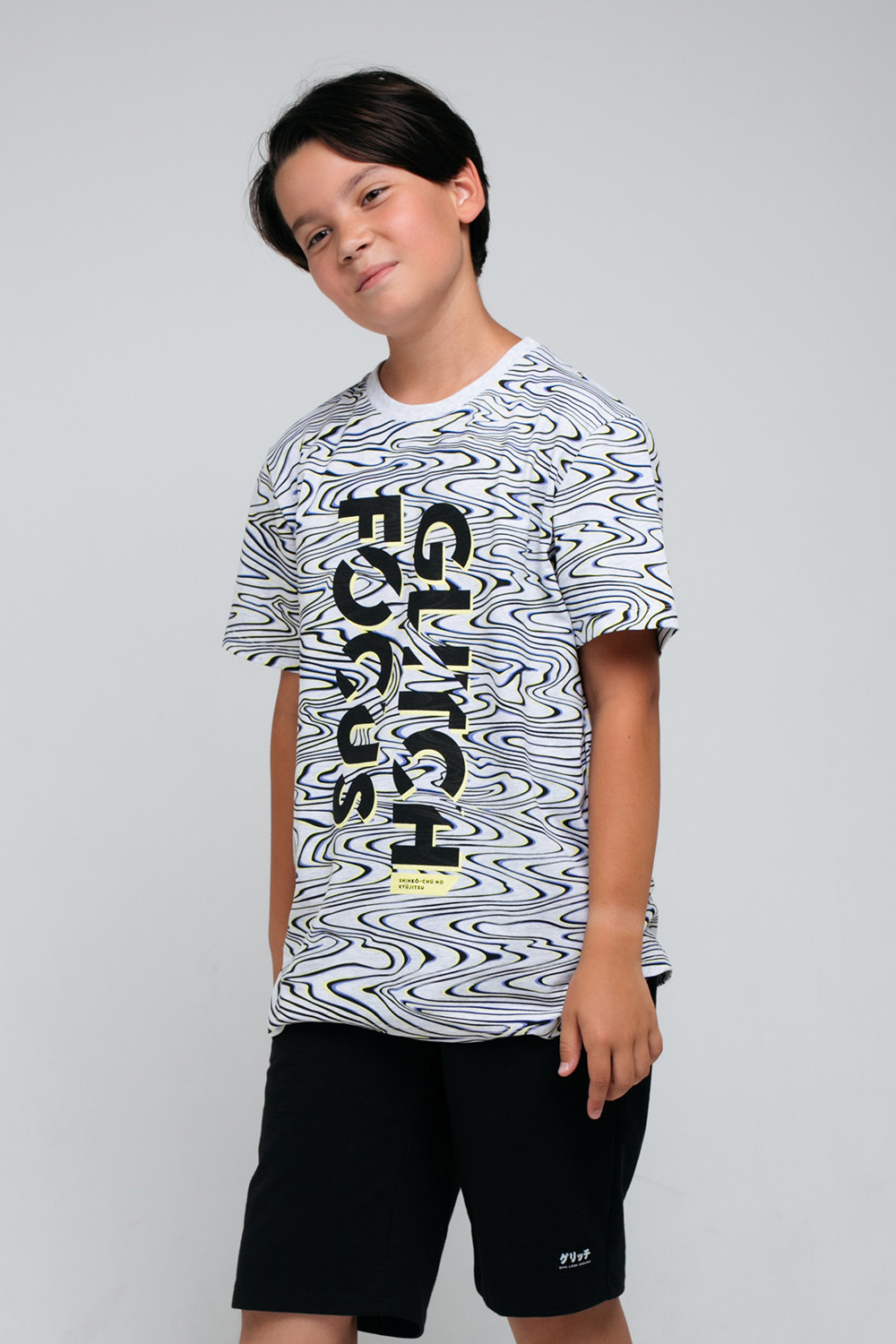 картинка Футболка для мальчика КБ 301783 светло-серый меланж к66 от магазина детских товаров ALiSa