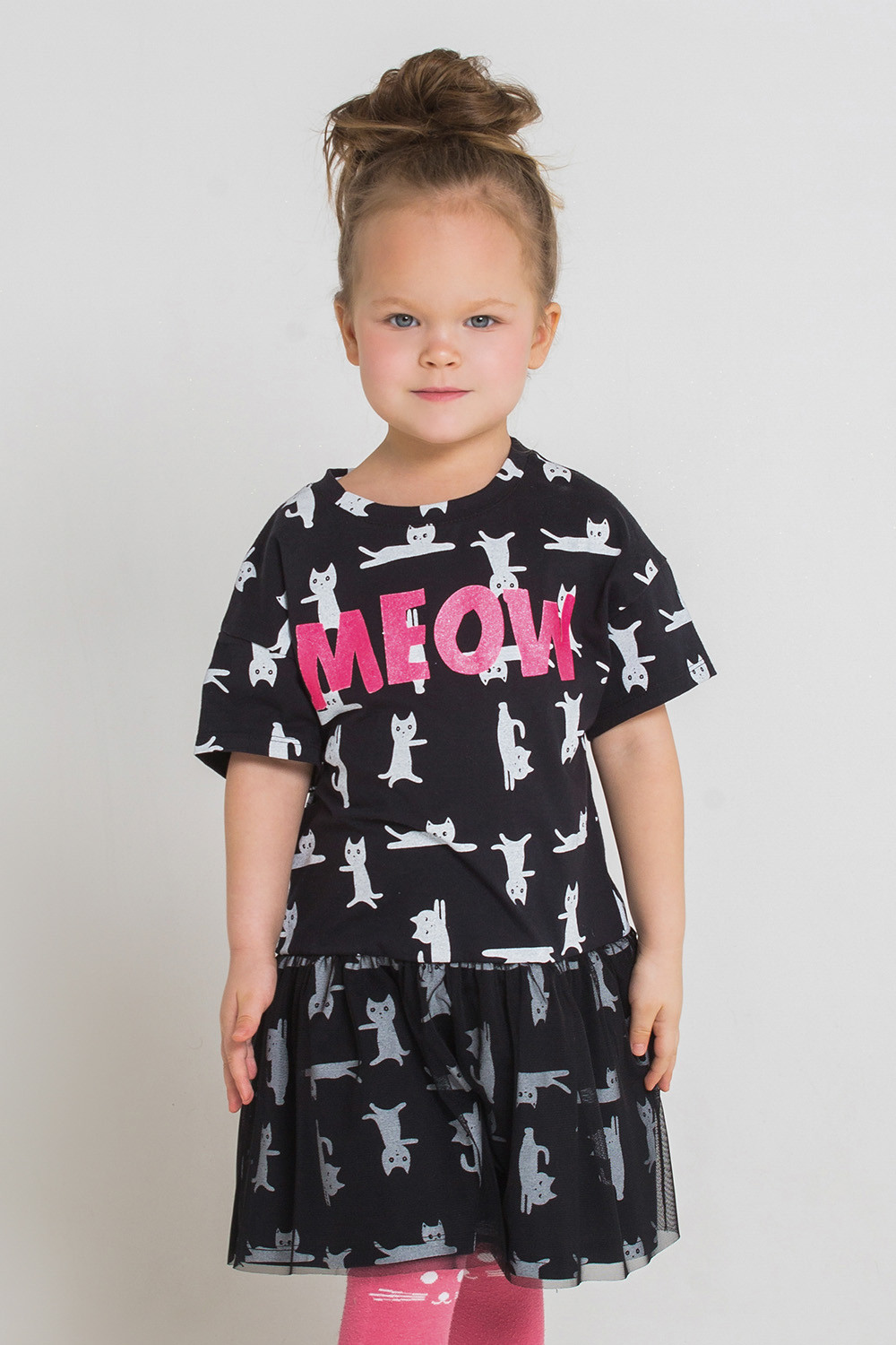 картинка Платье для девочки Crockid КР 5551 черный, мультгерой к215 от магазина детских товаров ALiSa