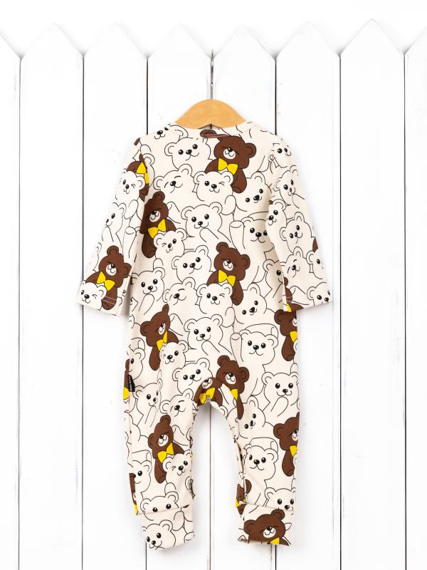 картинка Комбинезон на манжете Baby Boom К383/1-И я728 Мишки на бежевом от магазина детских товаров ALiSa