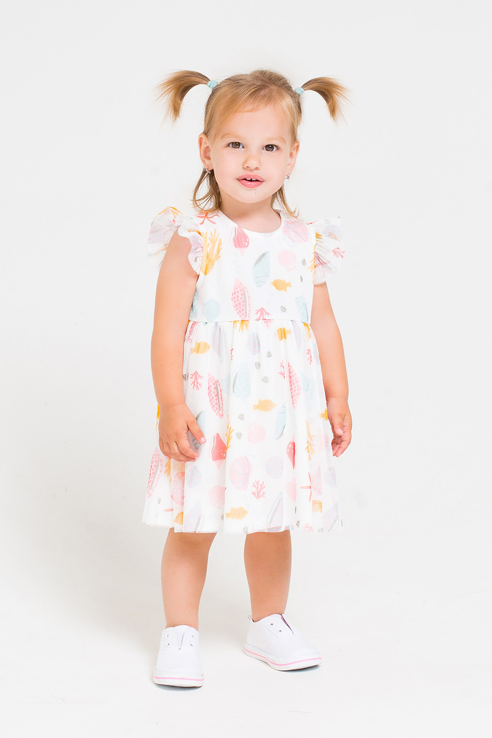 картинка Платье для девочки Crockid КР 5610 сахар, морская шкатулка к241 от магазина детских товаров ALiSa