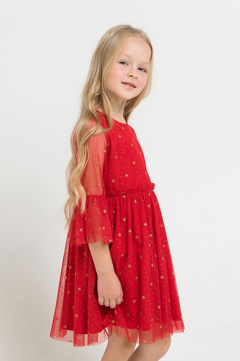 картинка Платье для девочки Crockid К 5579/1 насыщенно-красный от магазина детских товаров ALiSa