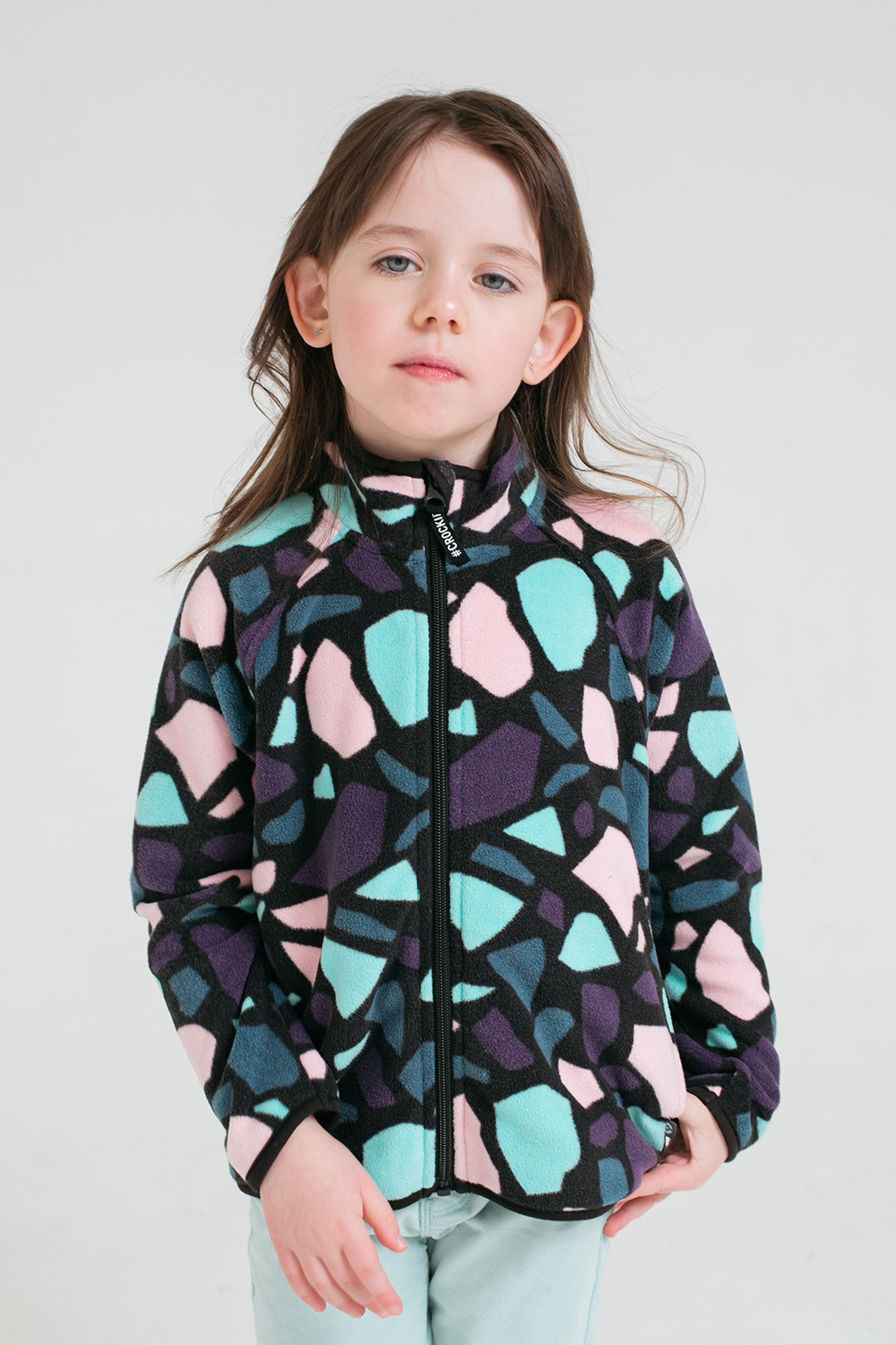 картинка Куртка флисовая для девочки Crockid ФЛ 34011/н/43 ГР от магазина детских товаров ALiSa