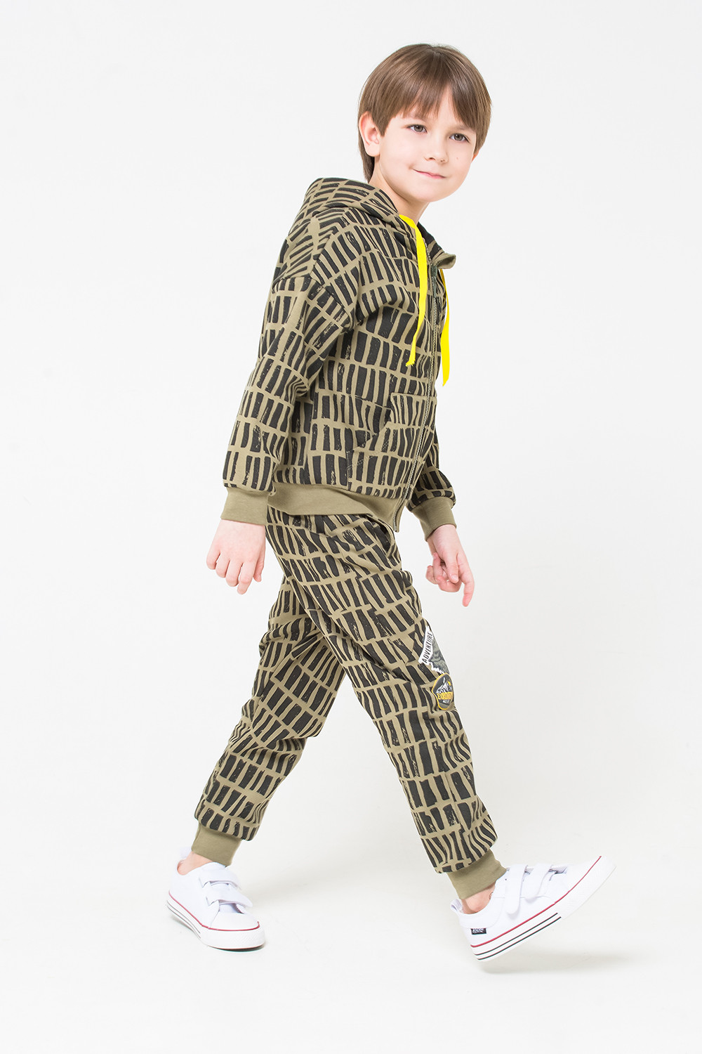 картинка Куртка для мальчика Crockid КР 301068 хаки, лесная текстура к264 от магазина детских товаров ALiSa