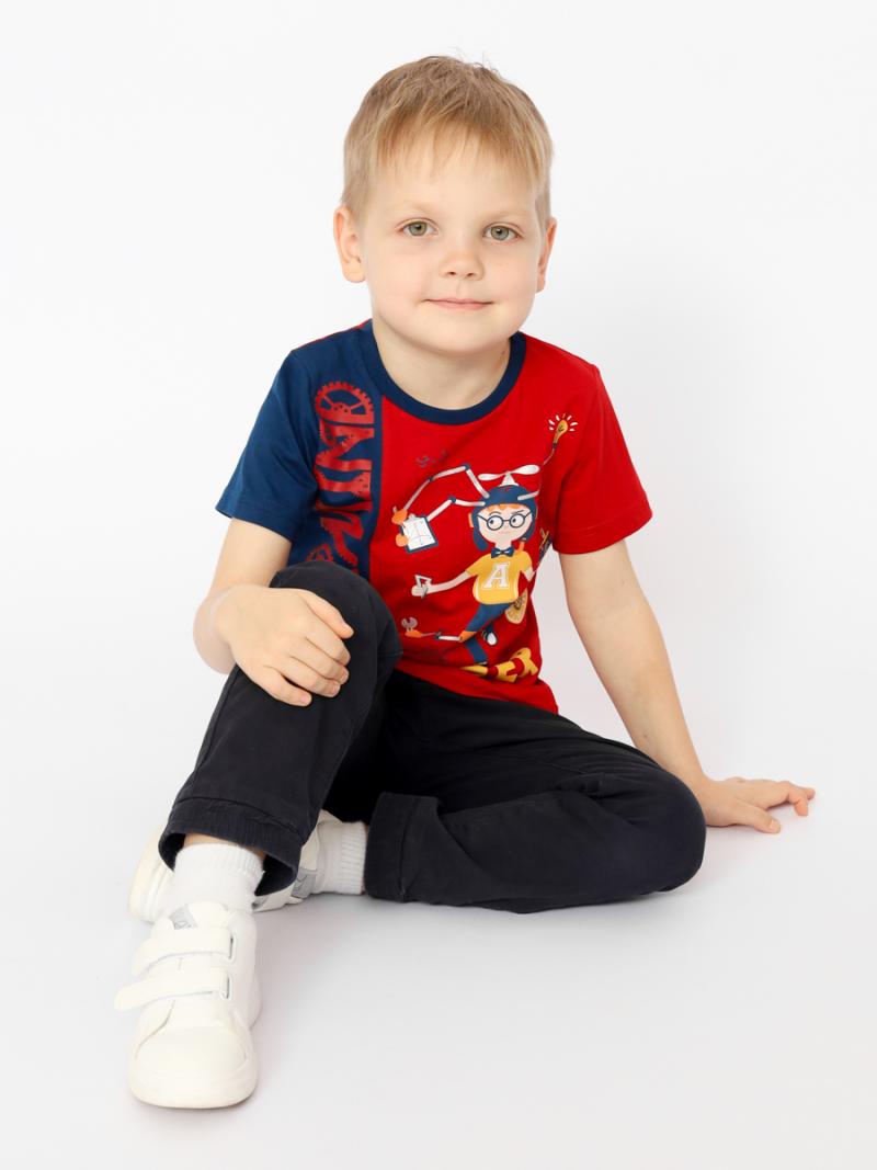 картинка Футболка для мальчика Cherubino CWKB 63173-26-326 Красный от магазина детских товаров ALiSa