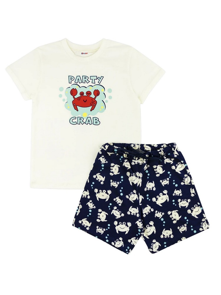 картинка Комплект для мальчика Youlala YLA 7752100301 Белый, синий от магазина детских товаров ALiSa