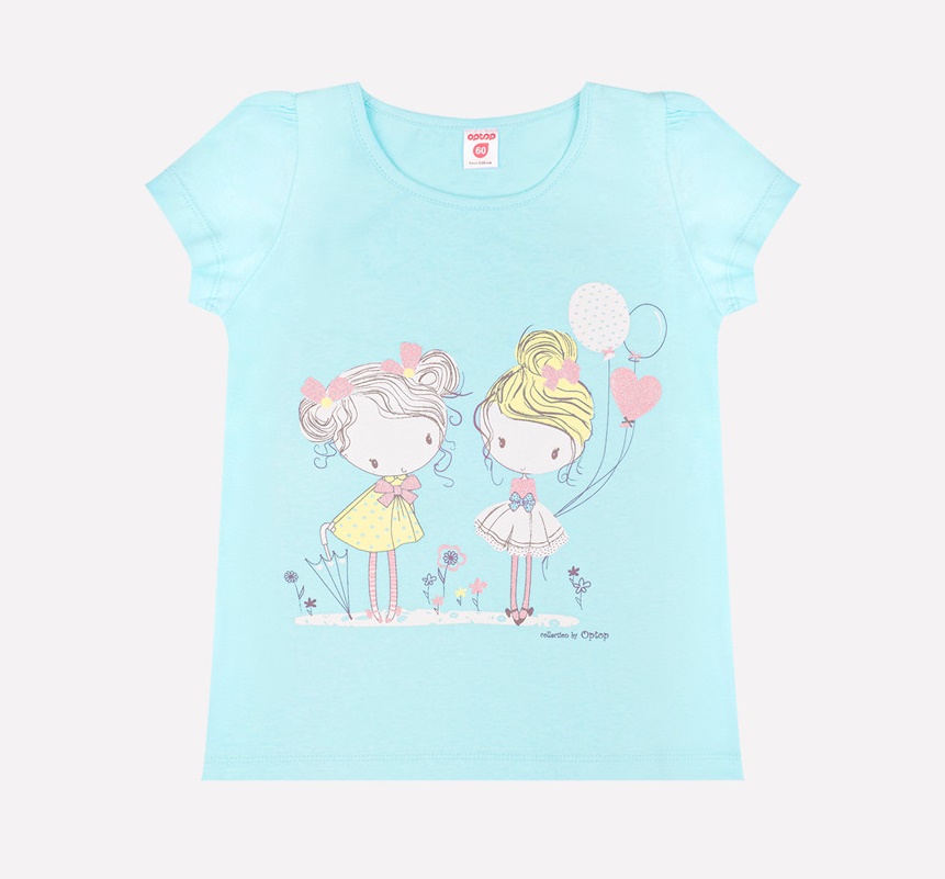 картинка Футболка для девочки Crockid К 300660 минт от магазина детских товаров ALiSa