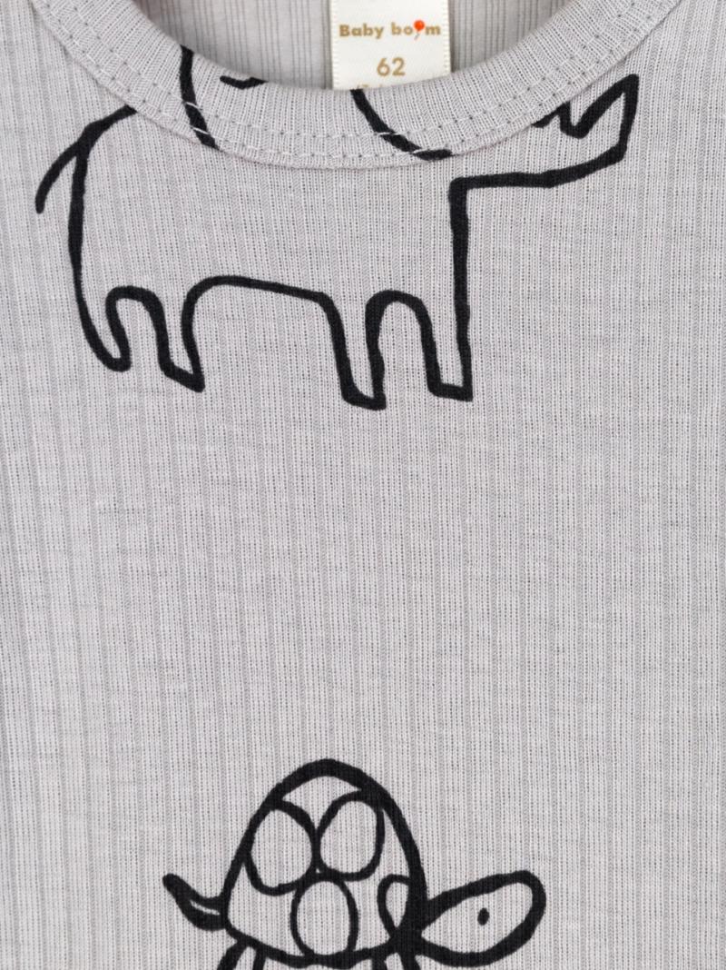 картинка Боди для мальчика Baby Boom Б98/9-К Сафари на сером я736 от магазина детских товаров ALiSa