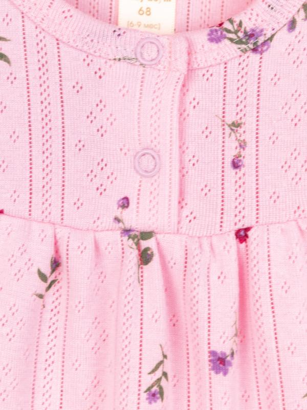 картинка Комбинезон для девочки Baby Boom К398/2-Р Цветочки на розовом от магазина детских товаров ALiSa