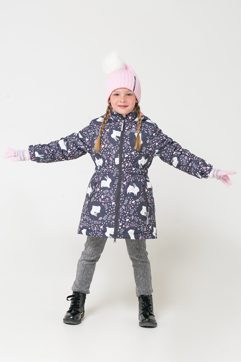картинка Куртка зимняя для девочки Crockid ВК 38055/н/4 ГР от магазина детских товаров ALiSa
