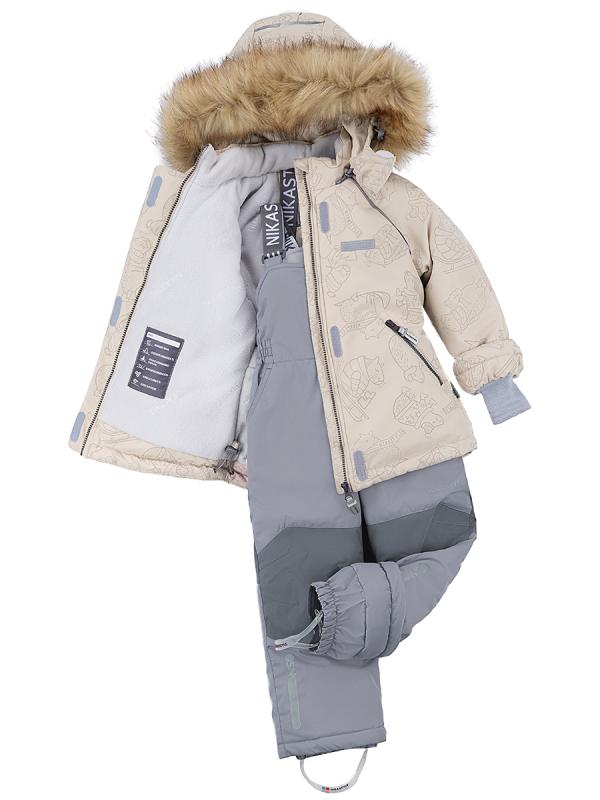 картинка Комплект зимний для девочки NIKASTYLE 7з0224 Беж серый от магазина детских товаров ALiSa