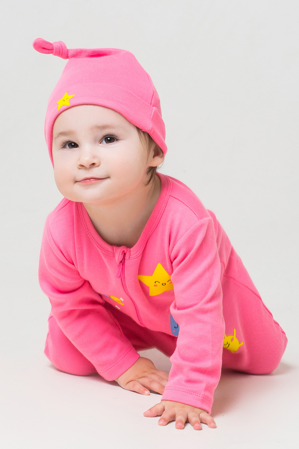 картинка Комбинезон для девочки Crockid К 6149 клубничное суфле (звезды) от магазина детских товаров ALiSa
