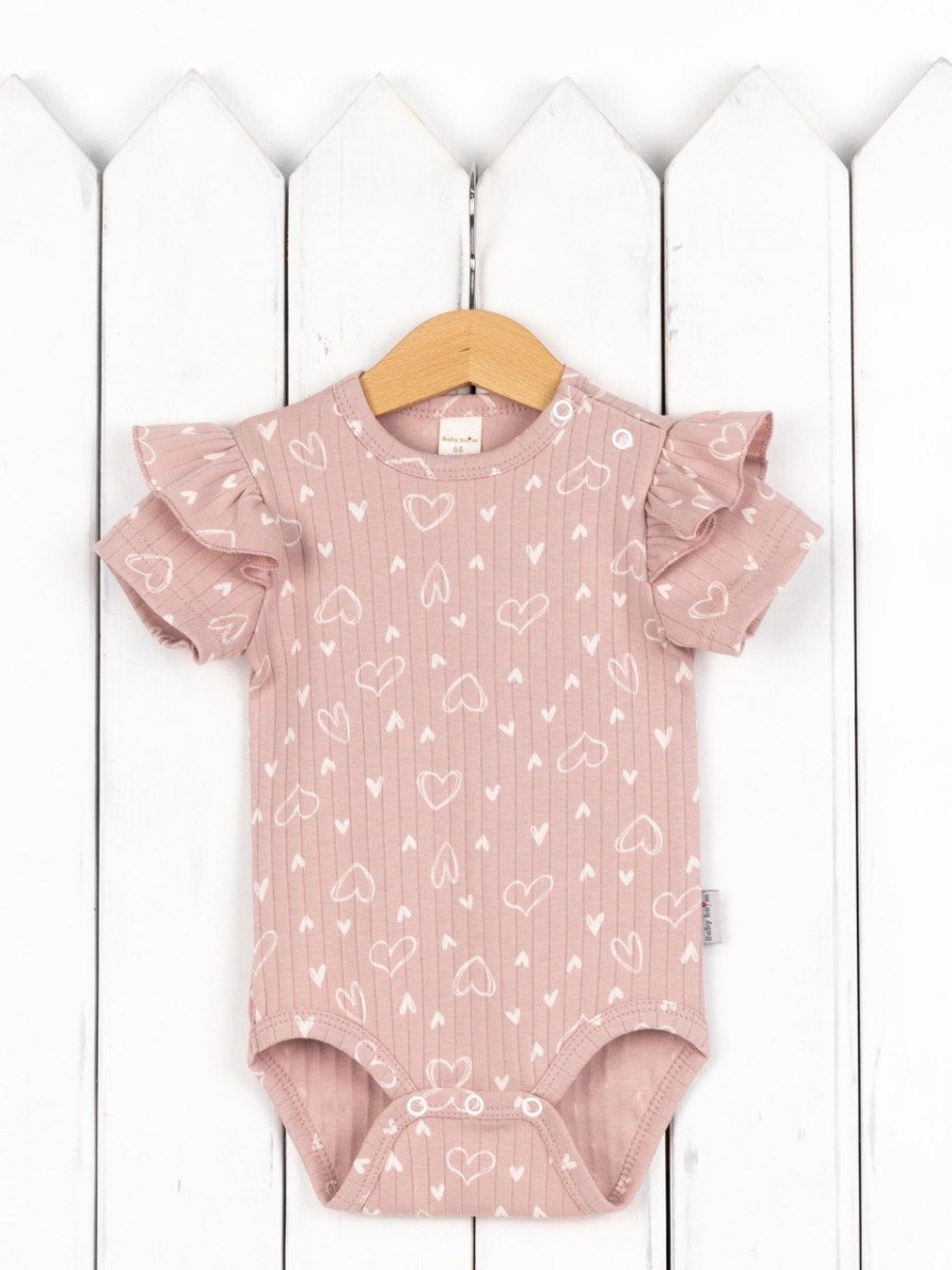 картинка Боди для девочки Baby Boom Б144/2-И Молочные сердечки на пудре от магазина детских товаров ALiSa