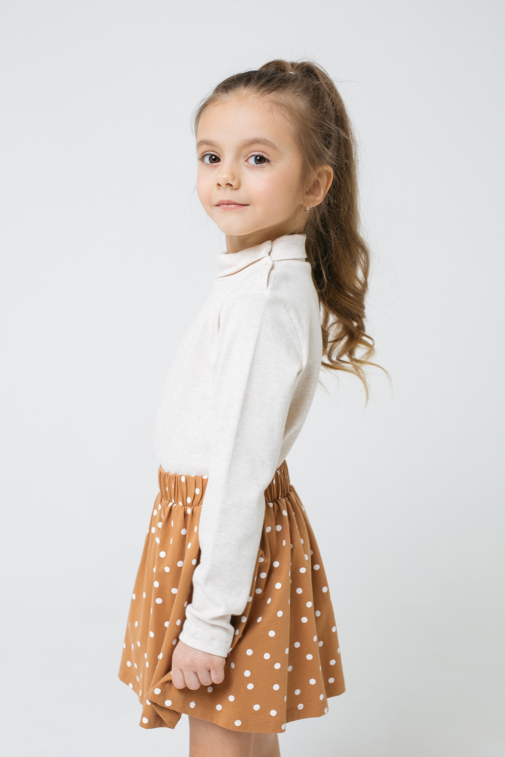 картинка Юбка для девочки Crockid К 7097 коричневый, зимний снег к1276 от магазина детских товаров ALiSa