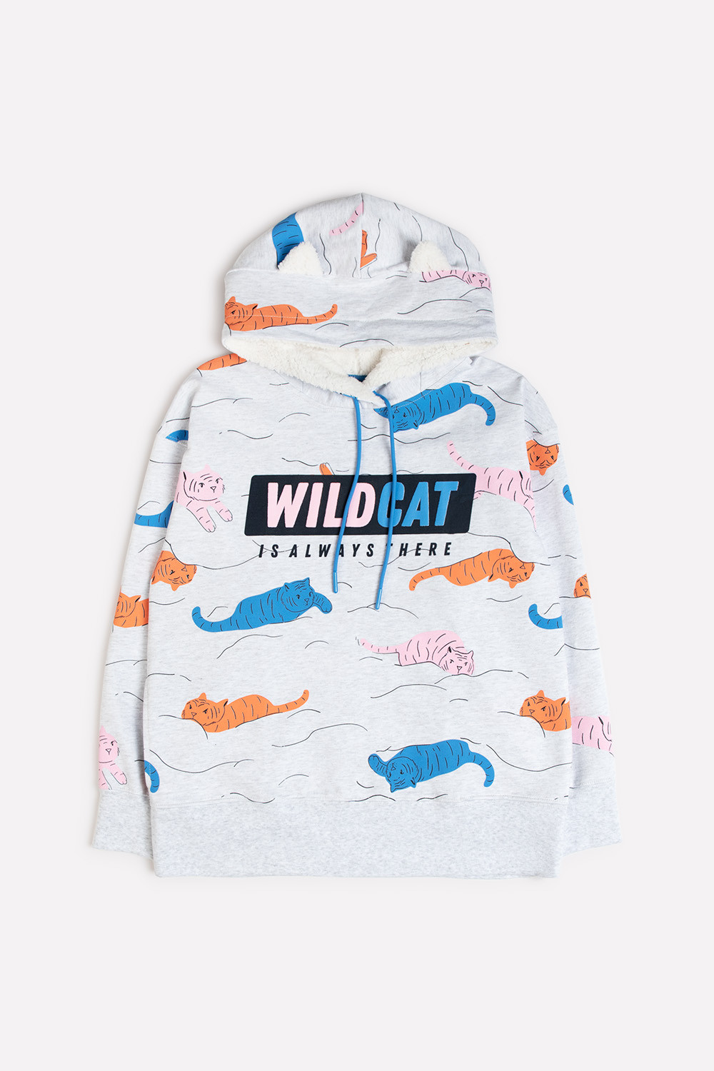 картинка Джемпер для девочки КБ 301555 светло-серый меланж, тигры к61 от магазина детских товаров ALiSa