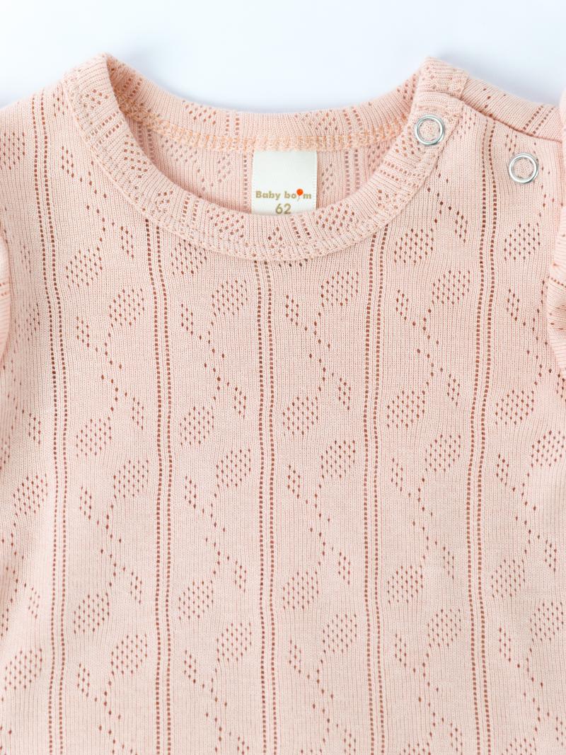 картинка Футболка для девочки Baby Boom Ф62/18-Р Ажур Персик от магазина детских товаров ALiSa