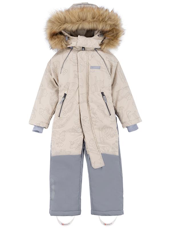 картинка Комбинезон зимний для девочки NIKASTYLE 8з0124 з24 Беж серый от магазина детских товаров ALiSa