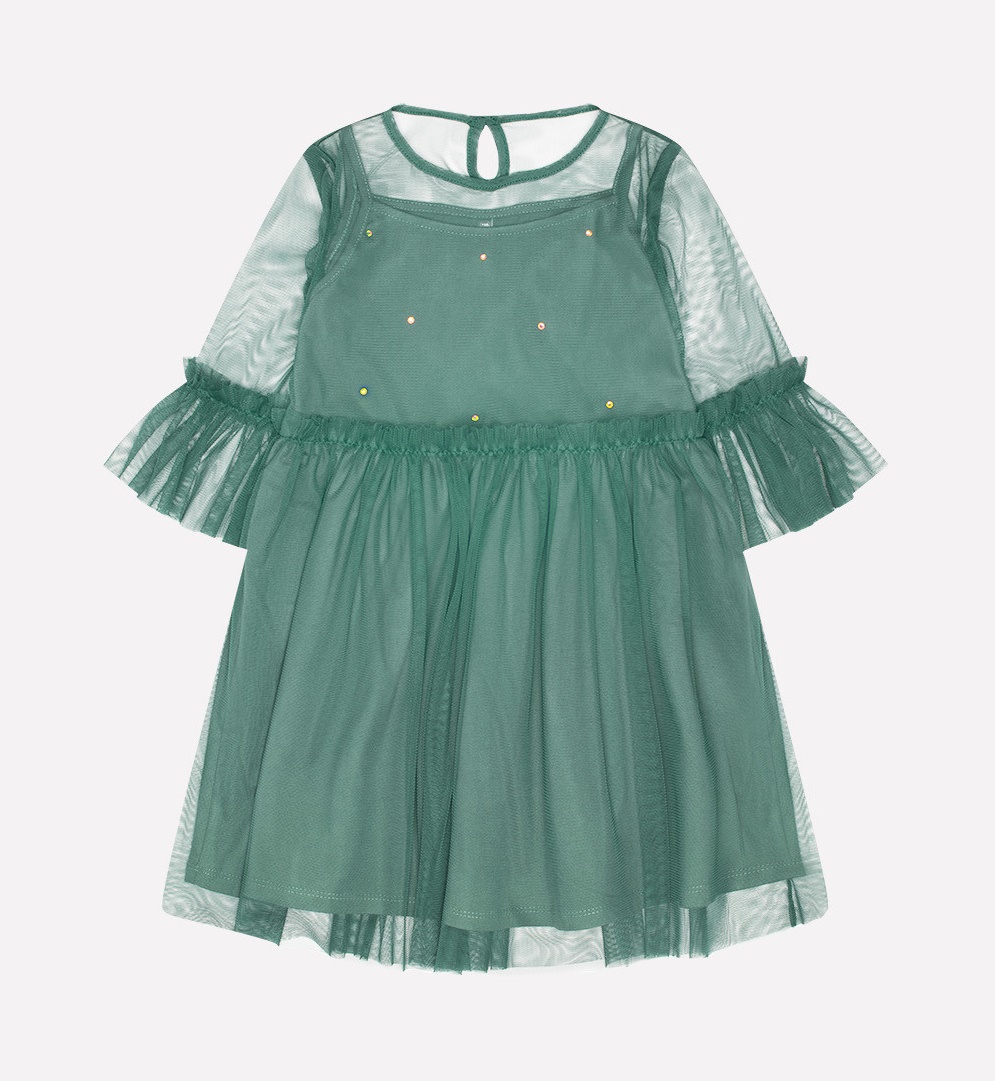 картинка Платье для девочки Crockid КР 5562 зеленый к223 от магазина детских товаров ALiSa