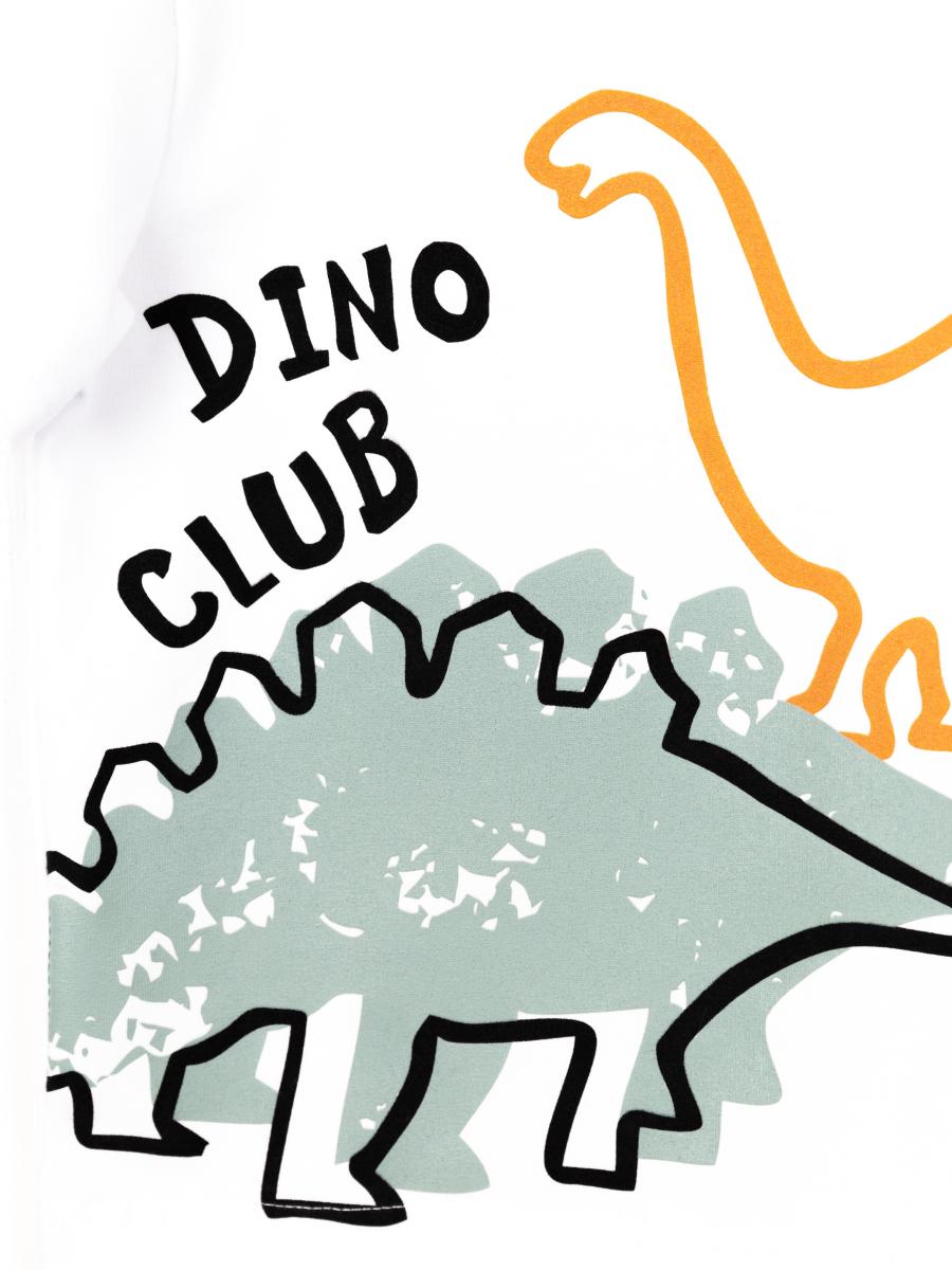 картинка Футболка для мальчика Baby Boom Ф137/2-К CLUB DINO Белый Б116 от магазина детских товаров ALiSa