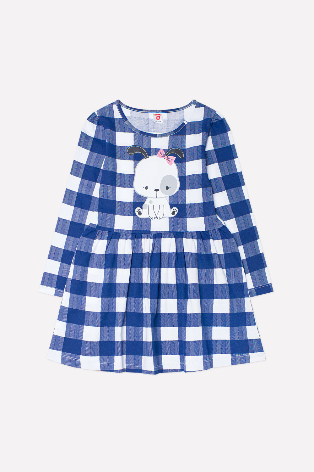 картинка Платье для девочки Crockid К 5518 синяя клетка от магазина детских товаров ALiSa