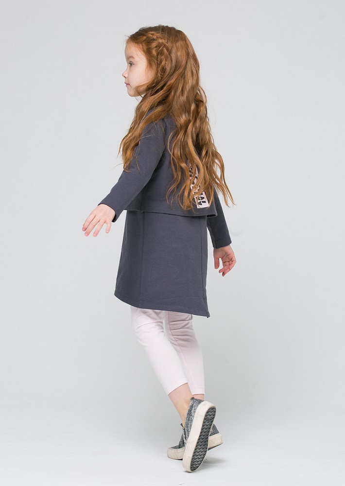 картинка Платье для девочки Crockid КР 5465 темно-серый3 к183 от магазина детских товаров ALiSa